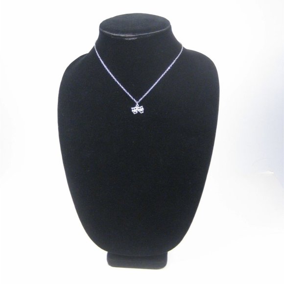 Comedy Drama Mask Pendant Theatre Silvertone Chain Necklace 16 Inch Choker - Picture 4 of 8